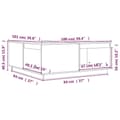 Miniatyrbillede 7 af 9: vidaXL sofabord 100x101x40,5 cm massivt fyrretræ hvid