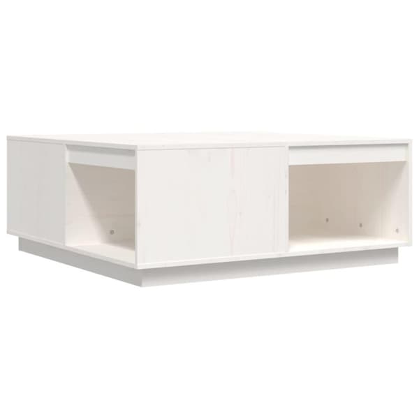 vidaXL sofabord 100x101x40,5 cm massivt fyrretræ hvid