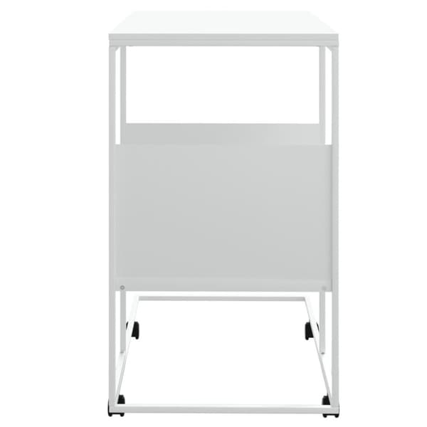 vidaXL sidebord med hjul 55x36x63,5 cm konstrueret træ hvid