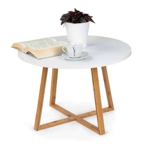 Soffbord i trä vitt - 60cmx40 cm