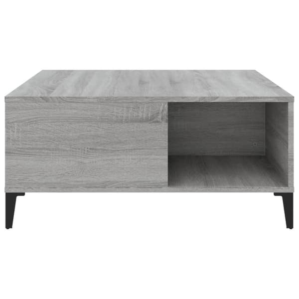 vidaXL sofabord 80x80x36,5 cm konstrueret træ grå sonoma-eg