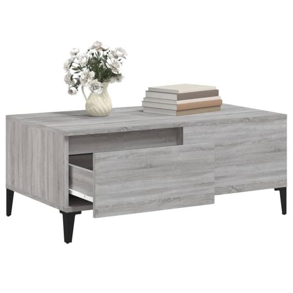 vidaXL sofabord 90x50x36,5 cm konstrueret træ grå sonoma-eg
