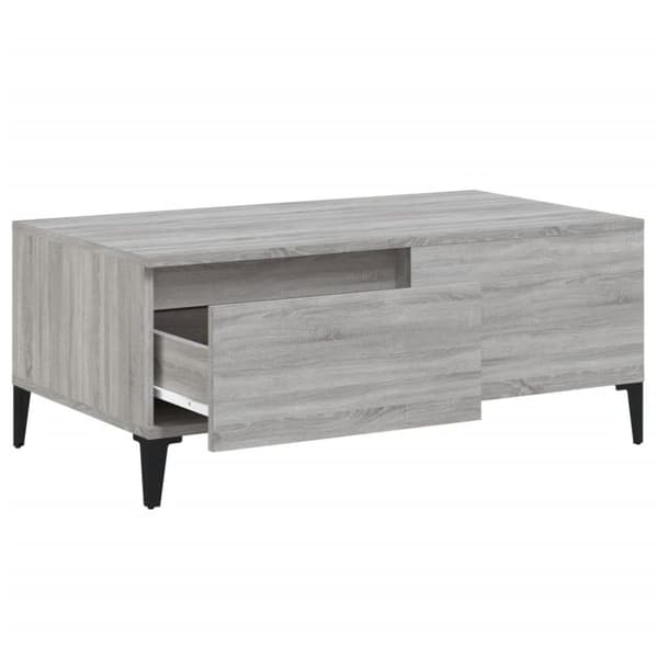 vidaXL sofabord 90x50x36,5 cm konstrueret træ grå sonoma-eg