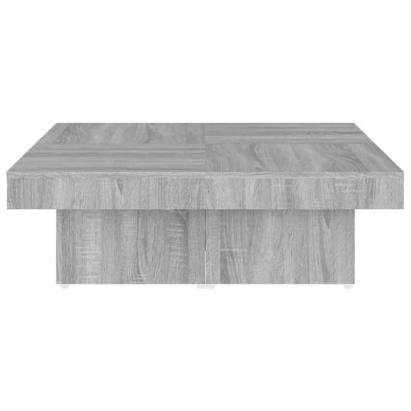 vidaXL sofabord 90x90x28 cm konstrueret træ grå sonoma-eg