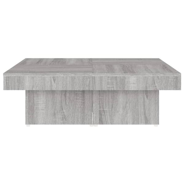 vidaXL sofabord 90x90x28 cm konstrueret træ grå sonoma-eg