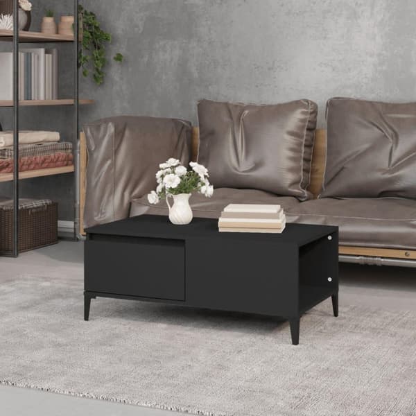 vidaXL Salongbord svart 90x50x36,5 cm konstruert tre