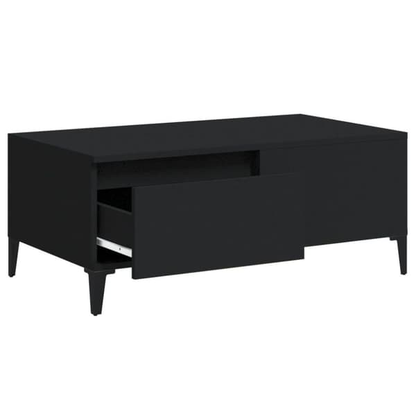 vidaXL Salongbord svart 90x50x36,5 cm konstruert tre
