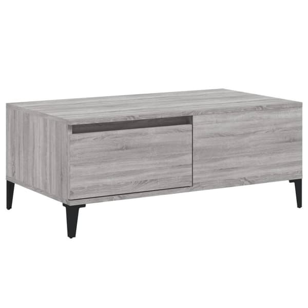 vidaXL Soffbord grå sonoma 90x50x36,5 cm konstruerat trä