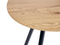 Pikkukuva 4 / 6: Sivupöytä vaalea puu musta 50 x 46 x 50 cm MDF metalli pyöreä muovitassut moderni industriaalinen