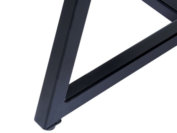 Sivupöytä vaalea puu musta 50 x 46 x 50 cm MDF metalli pyöreä muovitassut moderni industriaalinen
