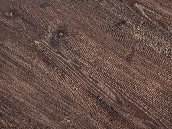 Sivupöytä tumma puu musta 50 x 43 x 50 cm MDF metalli pyöreä muovitassut moderni industriaalinen