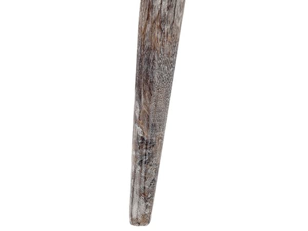 Indskudsborde Gråhvid Mangotræ 53 / 40 cm Små Runde Sideborde til Sofa Stuen med Blomstermønster Antik Entré Tilbehør Lampebord Indretning