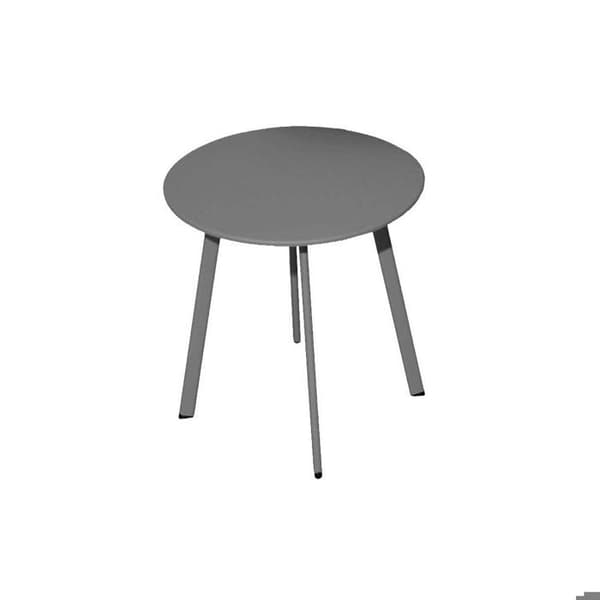 Massaï trädgårdssoffbord i grafitepoxistål - ø 45 cm