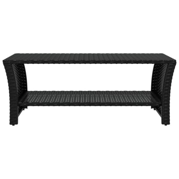 vidaXL Salongbord svart 100x50x40 cm polyrotting