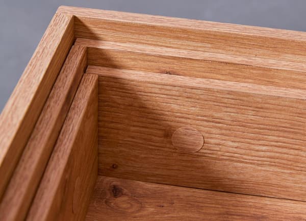 Filora sofabord med lagring grå, Artisan eik dekor.