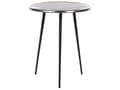 Miniatyrbillede 1 af 6: Sidebord Sølv og sort aluminium og jern Top Rund Distressed Retro Stil