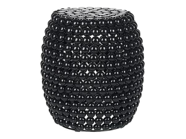 Sivupöytä musta 45 x 40 x 45 cm muovi rauta ovaali käsintehty moderni glamour