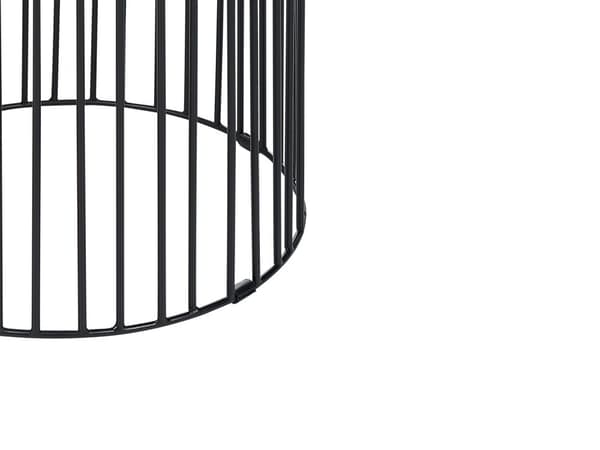 Sidebord Lyst og sort mangotræ og aluminium Dekorativt sofabord Lille stuemøbel