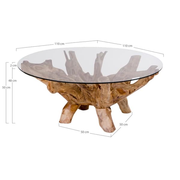 Amazonas sofabord Ø110cm natur.