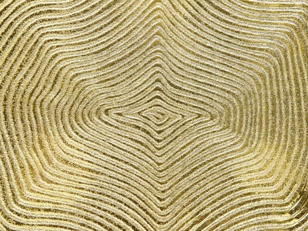 Sidebord Guld Metal 30 x 30 x 50 cm Accent Endebord Træeffekt Glans Glamourøs Stue