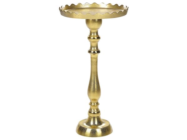 Sidebord Guld Metal 35 x 35 x 66 cm Accent Stykke Blank Finish End Bord Glamourøs Stue