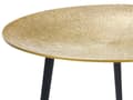 Miniatyrbillede 4 af 6: Sidebord Guld Sort Metal 45 x 45 x 50 cm Accent Endebord Rund Top Glans Glamourøs Stue