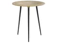 Miniatyrbillede 1 af 6: Sidebord Guld Sort Metal 45 x 45 x 50 cm Accent Endebord Rund Top Glans Glamourøs Stue