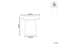 Miniatyrbillede 3 af 7: Sidebord Sort Guld Metal 56 x 56 x 48 cm Accent Endebord Pulverlakeret Glamourøs Stue