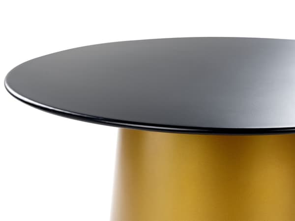 Sidebord Sort Guld Metal 56 x 56 x 48 cm Accent Endebord Pulverlakeret Glamourøs Stue