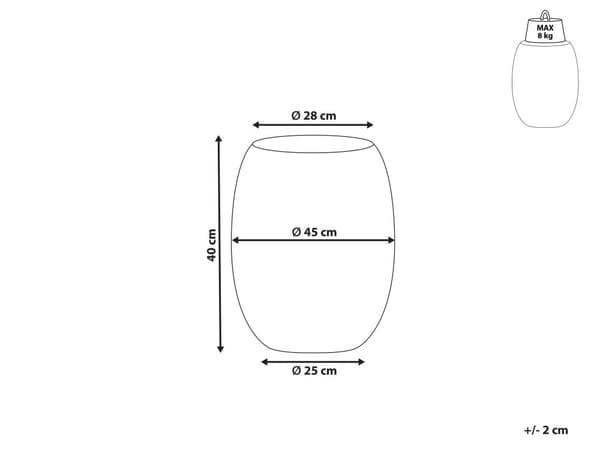 Sidobord Svart Järn Plast 45 x 45 x 40 cm Accent Gavelbord Trumma Oval Form Modernt Vardagsrum