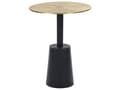 Miniatyrbillede 1 af 6: Sidebord Sort og Guld Metal Rund Geometrisk Form Moderne Endebord