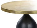 Miniatyrbillede 4 af 6: Sidebord Sort og Guld Metal Rund Geometrisk Form Moderne Endebord