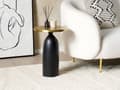 Miniatyrbillede 2 af 6: Sidebord Sort og Guld Metal Rund Geometrisk Form Moderne Endebord