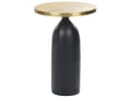 Miniatyrbillede 1 af 6: Sidebord Sort og Guld Metal Rund Geometrisk Form Moderne Endebord