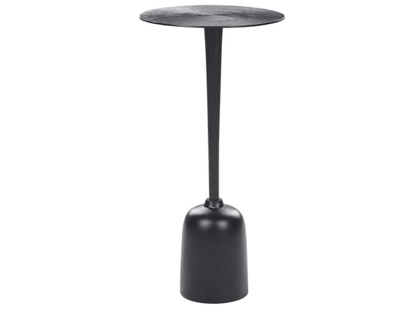 Sidebord Sort Metal Rund Geometrisk Form Moderne Endebord