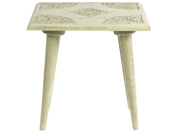 Sett med 2 sidebord Grønn Gull Mangotre Slitt finish Håndlaget Ulike størrelser Retro design