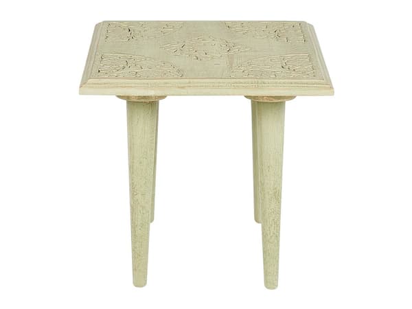 Sett med 2 sidebord Grønn Gull Mangotre Slitt finish Håndlaget Ulike størrelser Retro design