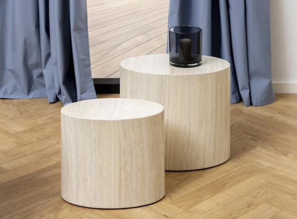 Mice soffbord set med 2 st. beige.