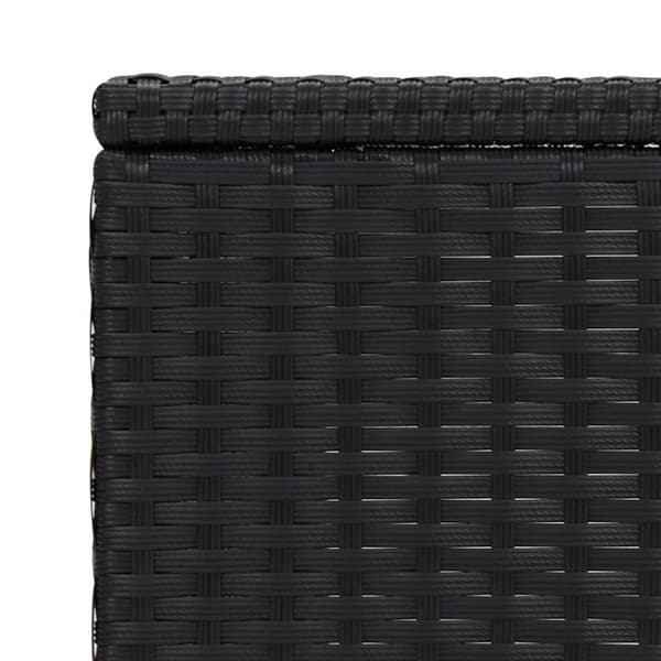 vidaXL C-bord svart 40x35x60 cm polyrotting