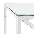 Miniatyrbillede 5 af 6: vidaXL sofabord 110x45x45 cm rustfrit stål og glas