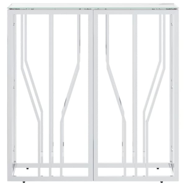 vidaXL konsolbord 70x30x70 cm rustfrit stål og glas