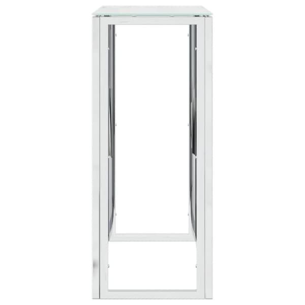 vidaXL konsolbord 70x30x70 cm rustfrit stål og glas