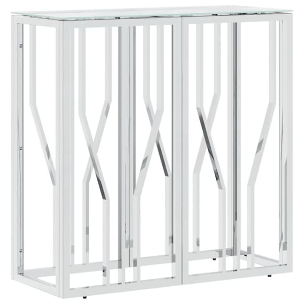 vidaXL konsolbord 70x30x70 cm rustfrit stål og glas