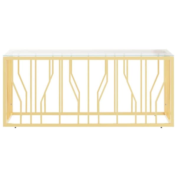 vidaXL sofabord 110x45x45 cm rustfrit stål og glas