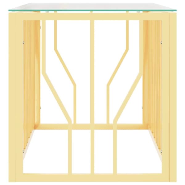 vidaXL sofabord 110x45x45 cm rustfrit stål og glas