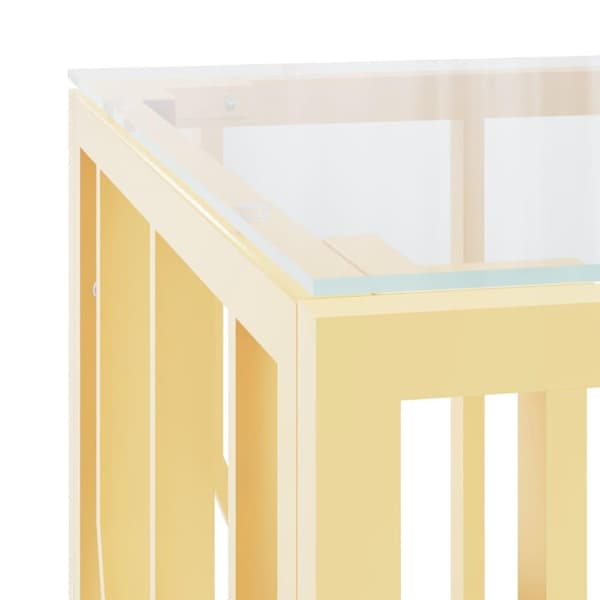 vidaXL sofabord 110x45x45 cm rustfrit stål og glas