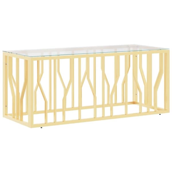 vidaXL sofabord 110x45x45 cm rustfrit stål og glas