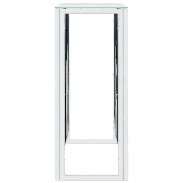 vidaXL Konsollbord 110x30x70 cm rustfritt stål og glass