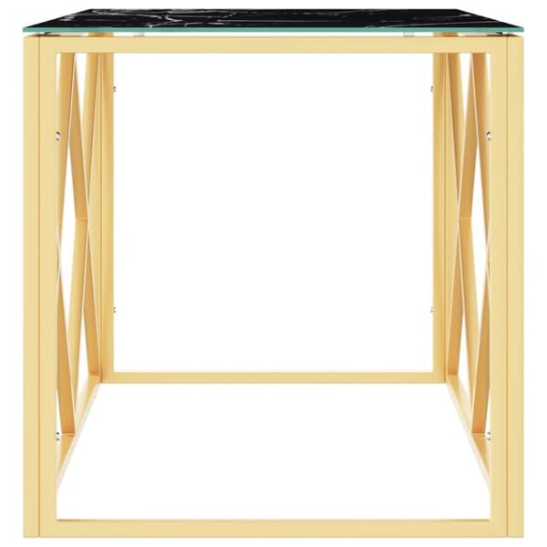 vidaXL Salongbord 110x45x45 cm rustfritt stål og glass