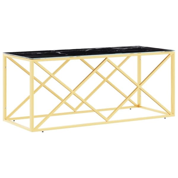 vidaXL Soffbord 110x45x45 cm rostfritt stål och glas